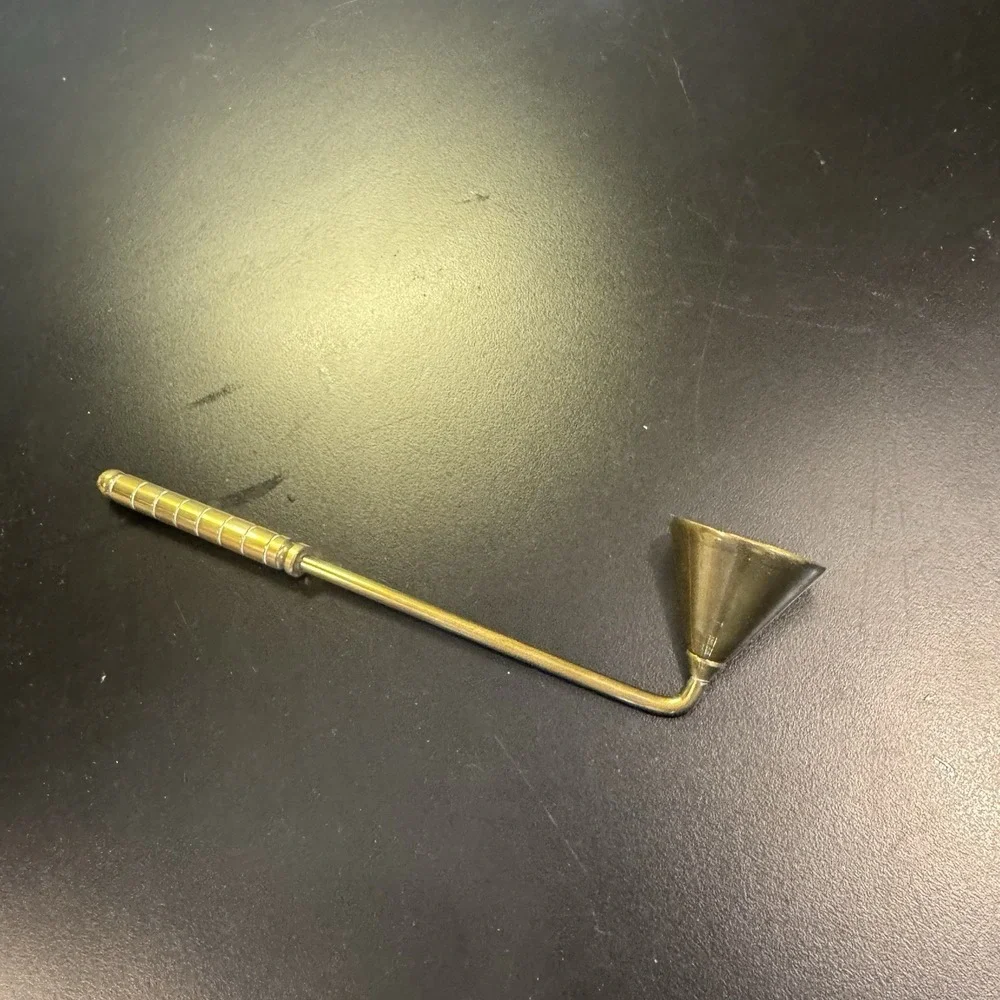 Old Brass Candle Snuffer Solid Brass Nice Patina 8.5